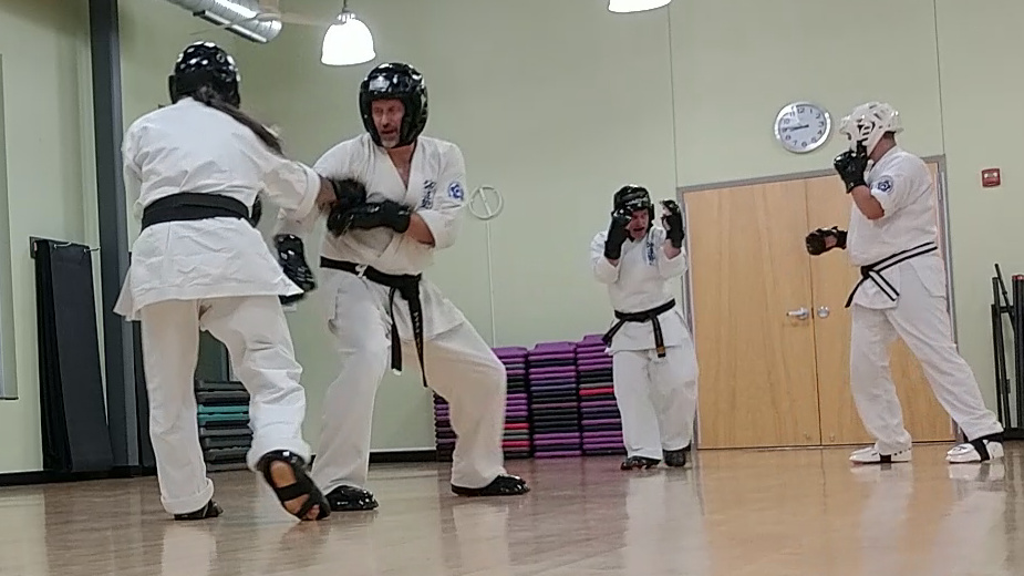 sparring at Seido Karate in Catonsville