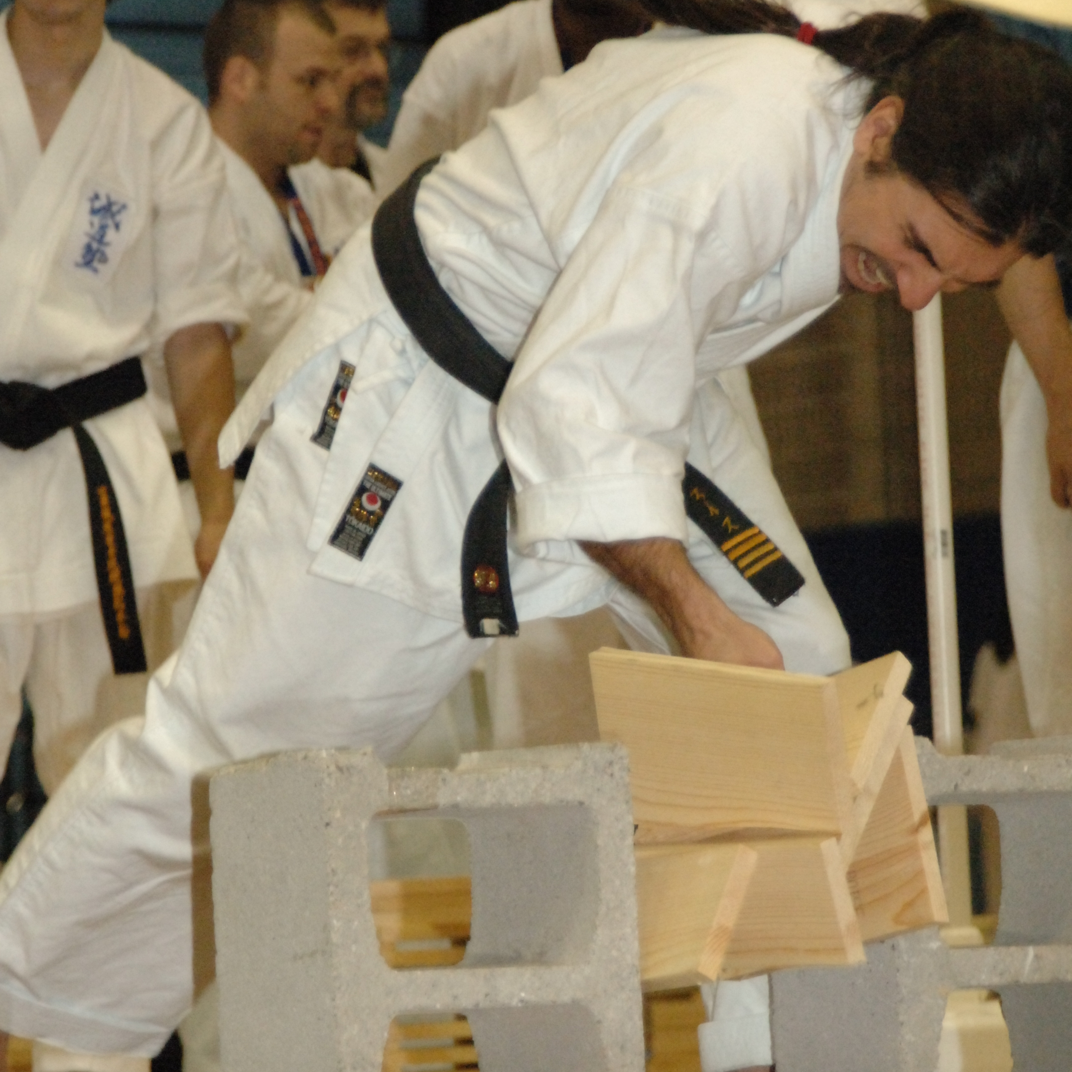 board breaking strong punch
